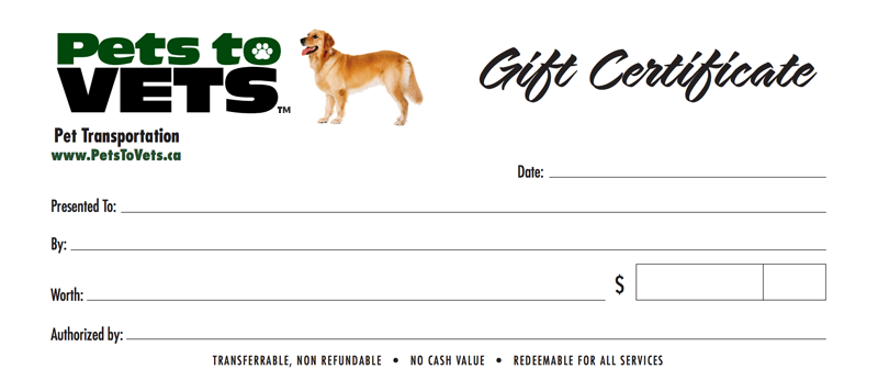 Click here to purchase a Pets To Vets™ gift card!